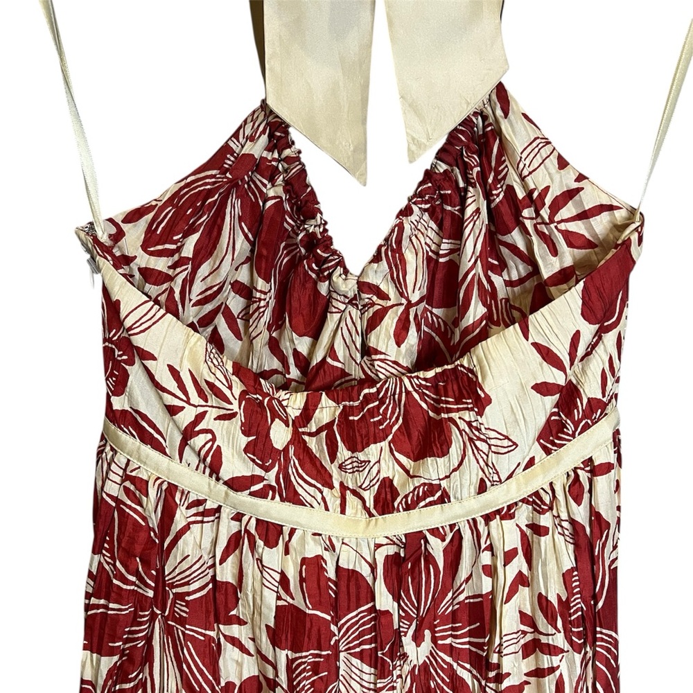 Elegant Banana Republic Floral Silk Halter Dress - Picture 5 of 10